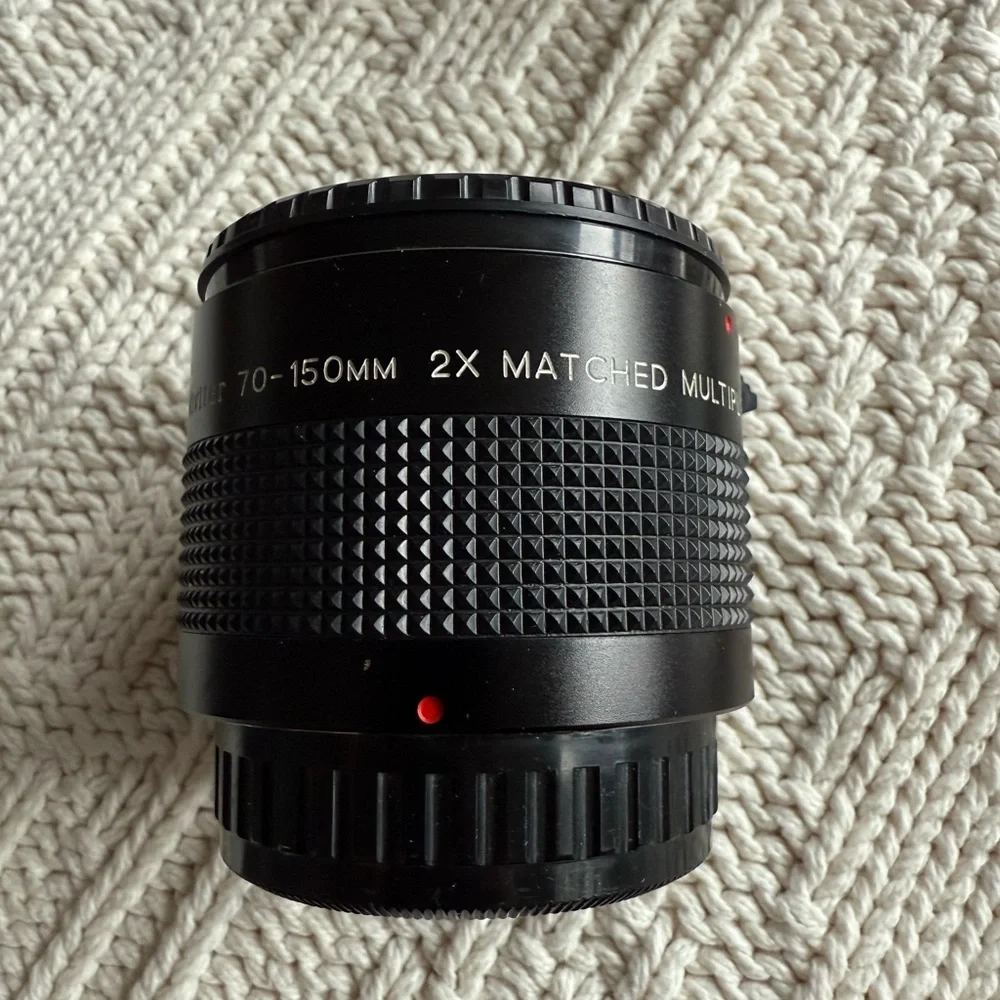 Vivitar 70-150 f/3.8 Close-Focusing Auto Zoom W/ Vivitar 2x Matched Multiplier..